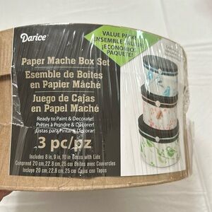 Darcie paper mache nesting box set in 8, 9, and 10 inches.